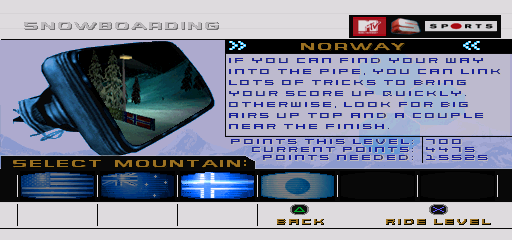 MTV Sports - Snowboarding (USA) background
